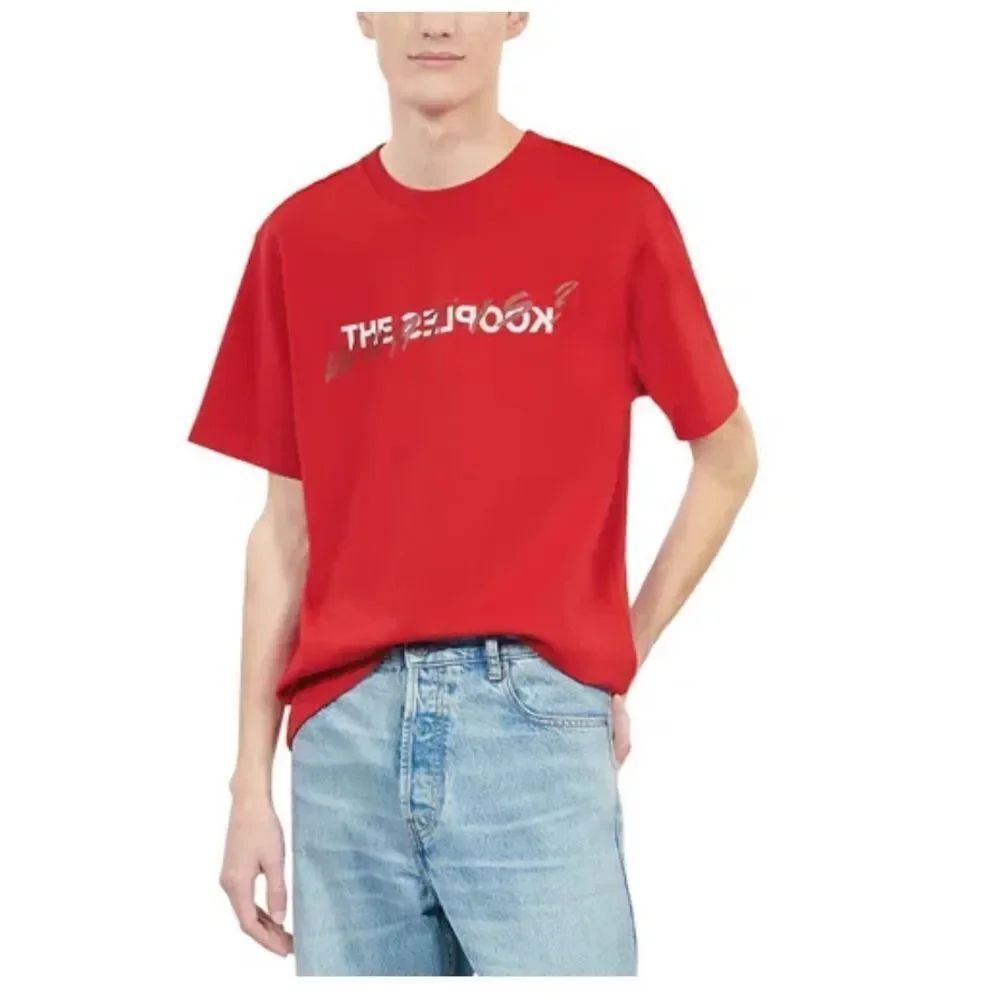 THE KOOPLES Mens Cherry Logo-print Relaxed-fit Cotton T-shirt In Rubis NWT